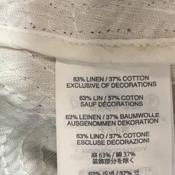 π¨ 50% OFF BUNDLES!π¨NWT JCrew Seaside Iridescent Sequin Ivory Linen Cotton Jogger - Picture 10 of 11